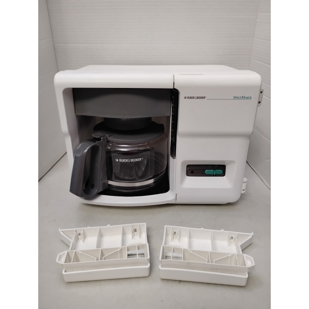 Black & Decker Spacemaker Under Cabinet 12 Cup Coffee Maker Brackets White Gray